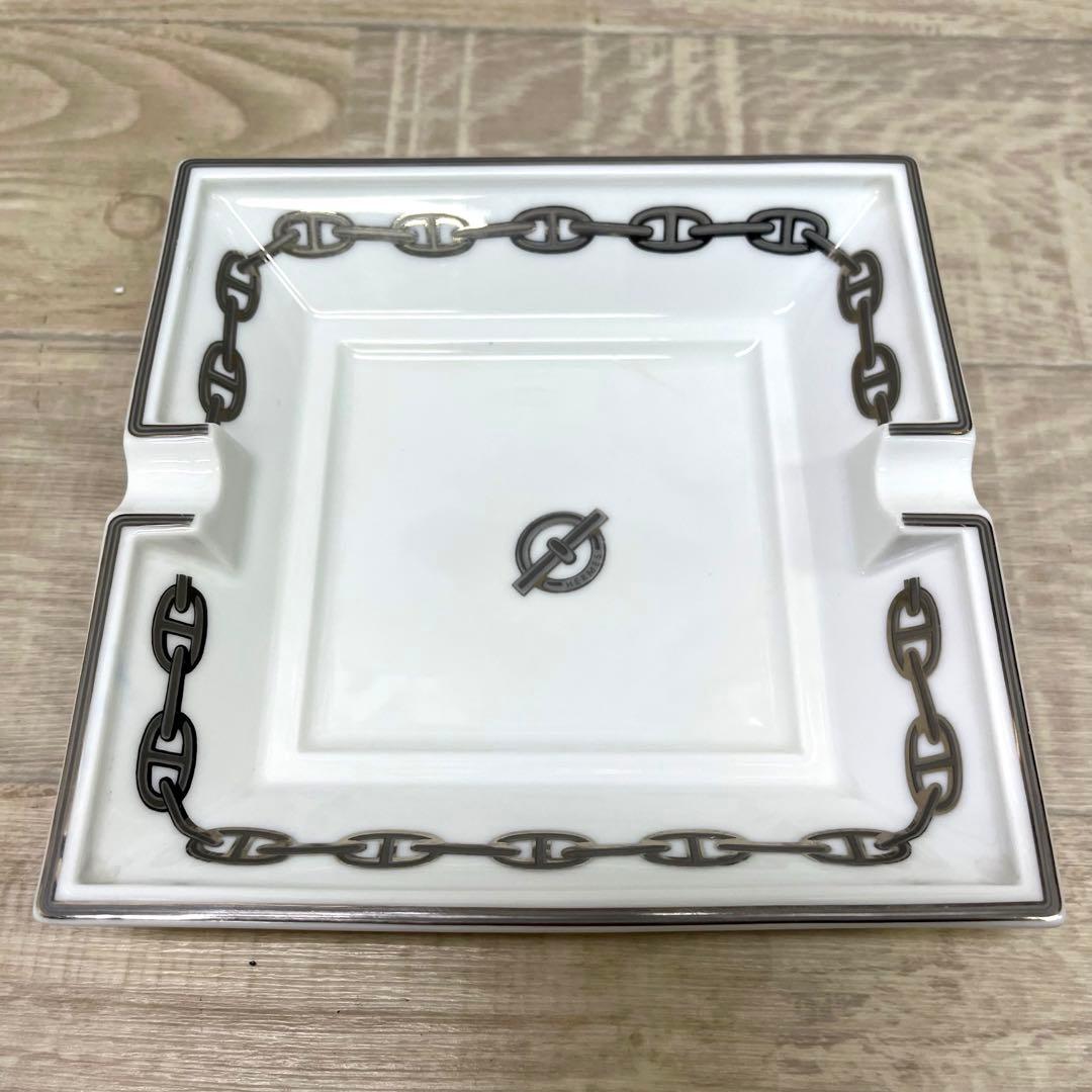 た*ま様 ★2 HERMES シェーヌダンクル 灰皿 陶器 アッシュトレイ シル
