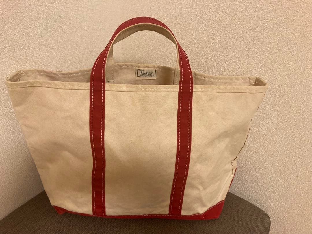 いっくんL.L.Bean トートバッグ アイボリー/レッド