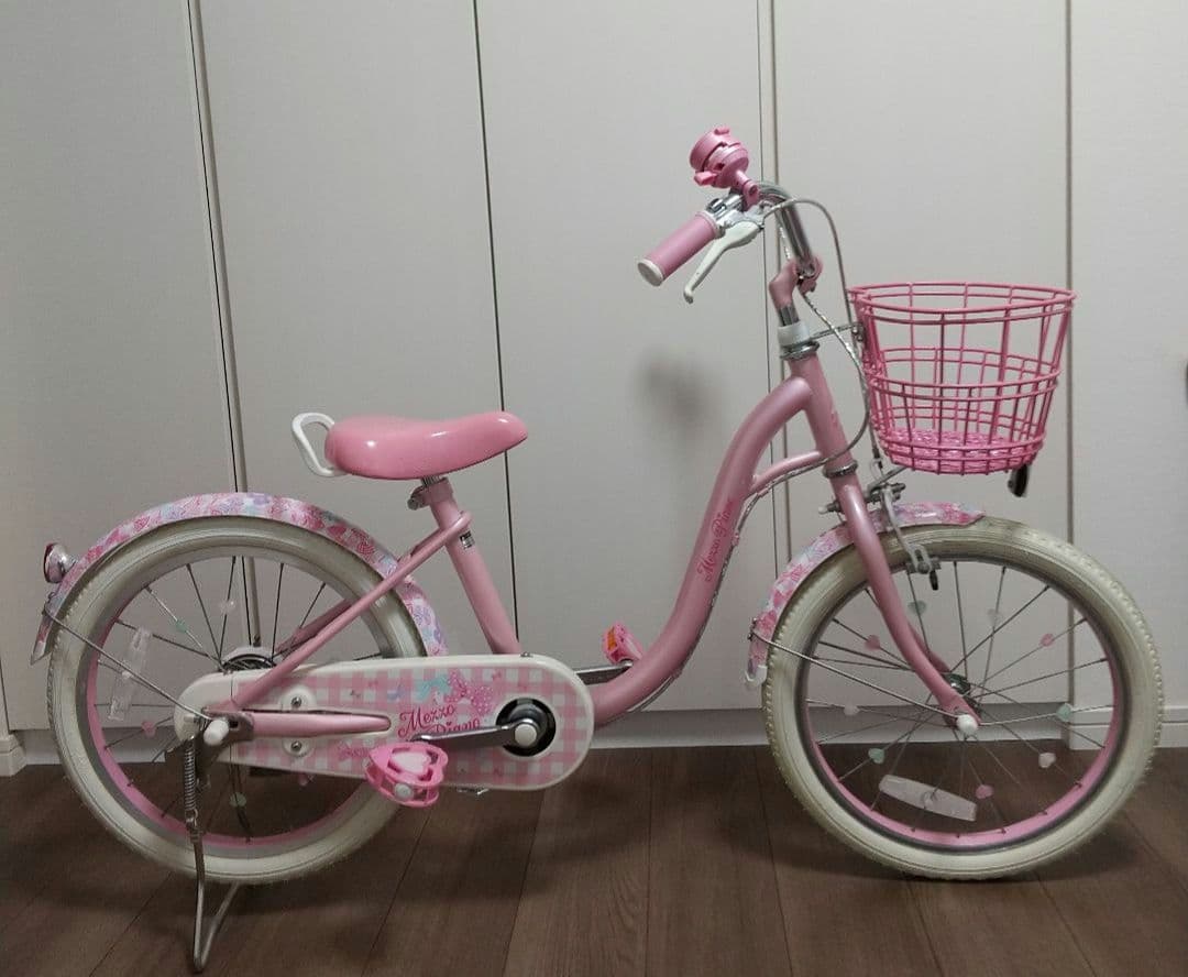 メゾピアノ 子供用自転車 18インチ ピンク ハートデザイン
