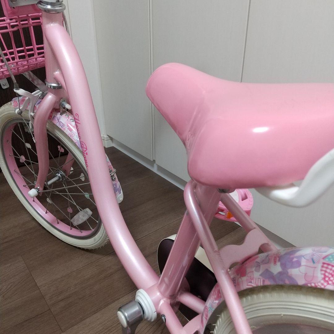 メゾピアノ 子供用自転車 18インチ ピンク ハートデザイン