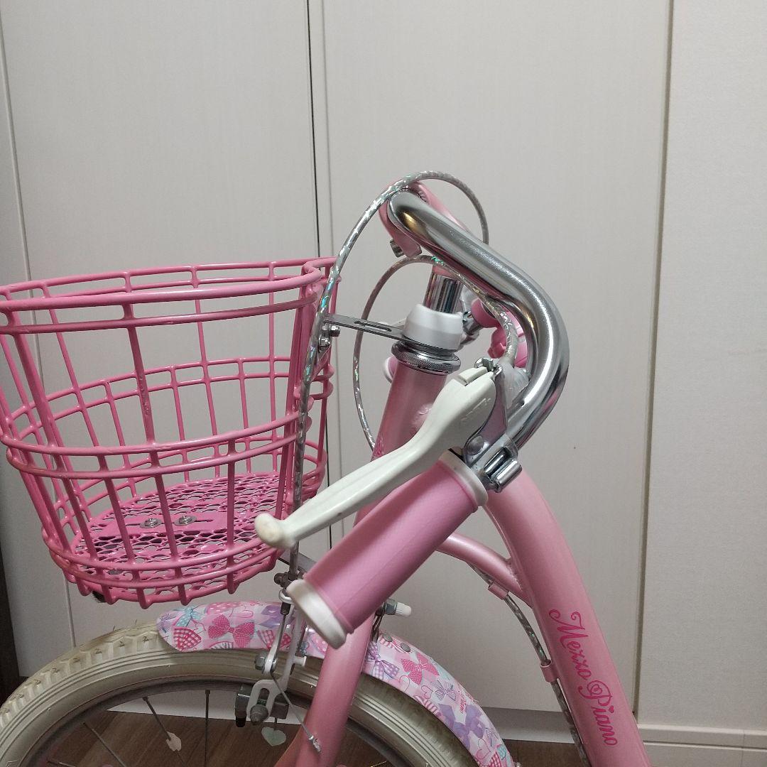 メゾピアノ 子供用自転車 18インチ ピンク ハートデザイン