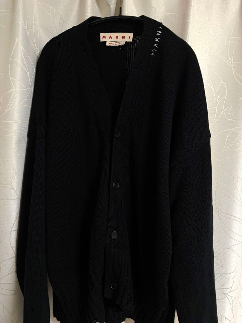 ［美品］MARNI マルニ ダメージ ニット カーディガン 48 定番