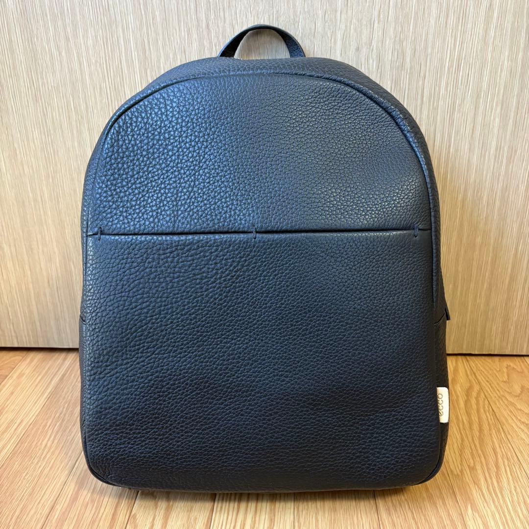 未使用 ecco レザー リュック バックパック 本革 エコー 黒 通勤 バッグ
