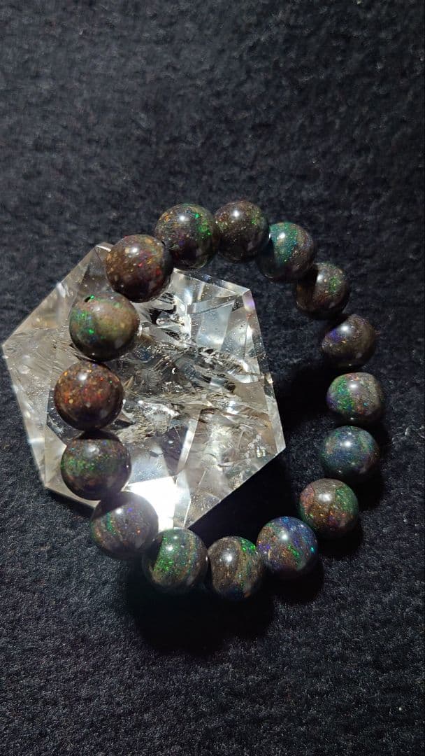 ブラックオパールブレスレット