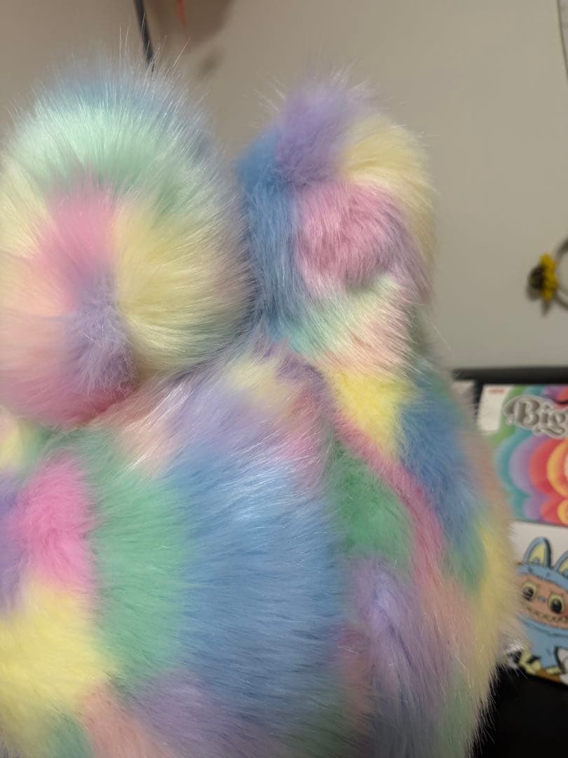 超特大60cmマカロンジモモ 夢色ふわもこ パールネックレス＆ピンク尾びれ