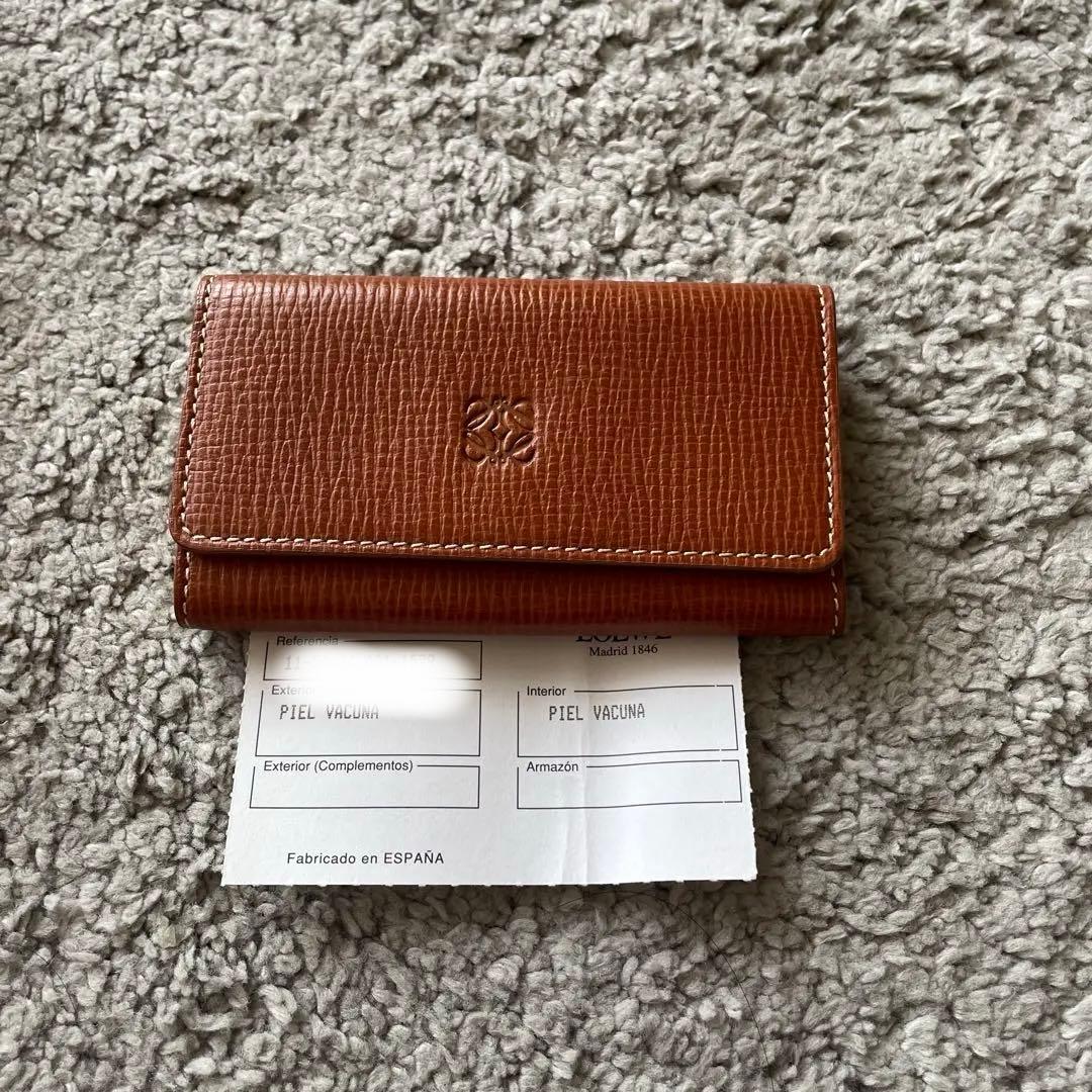 未使用品 ロエベ LOEWE キャメル ブラウン 6連 キーケース