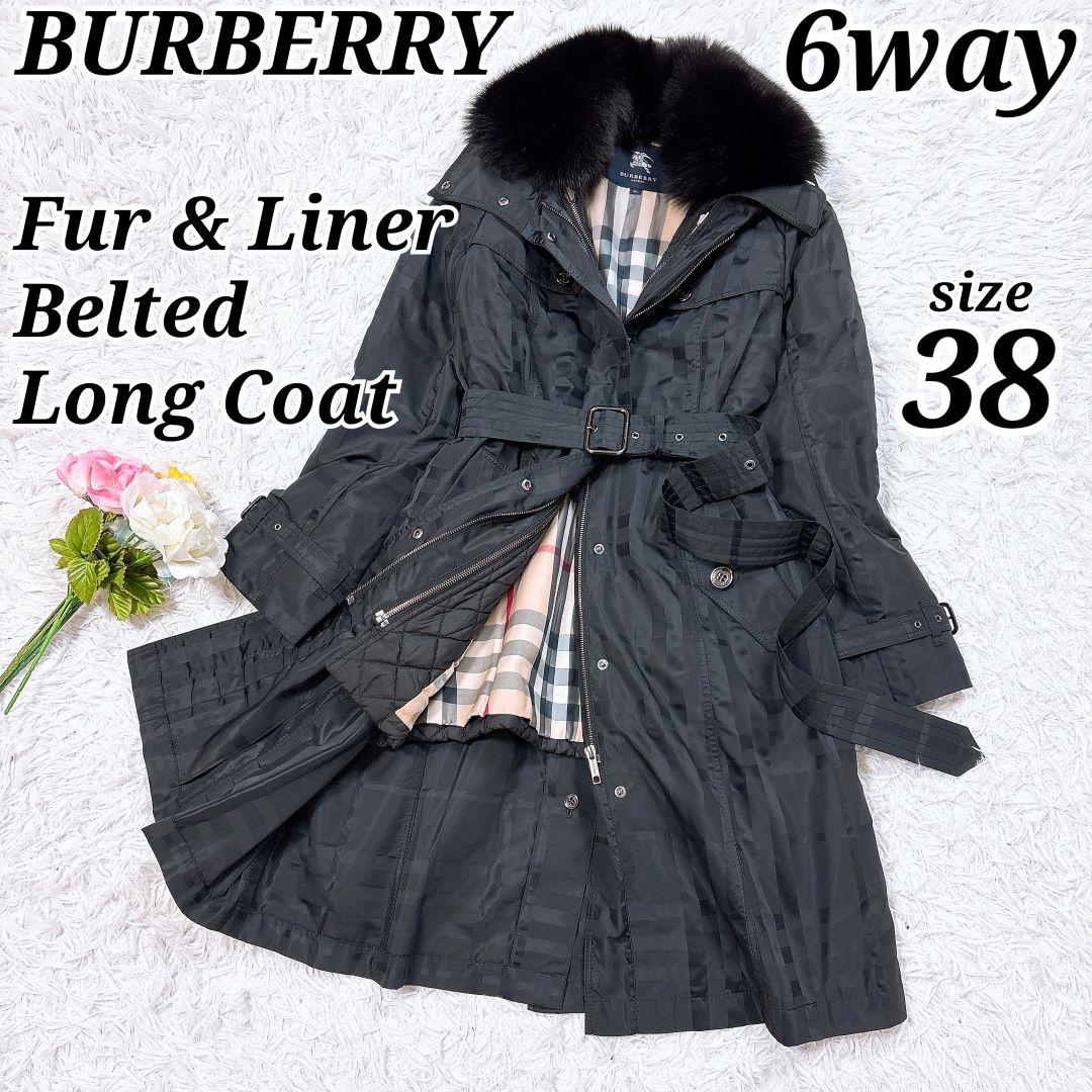 希少6way【極美品】バーバリー ライナー付ロングコート シャドー＆メガチェック