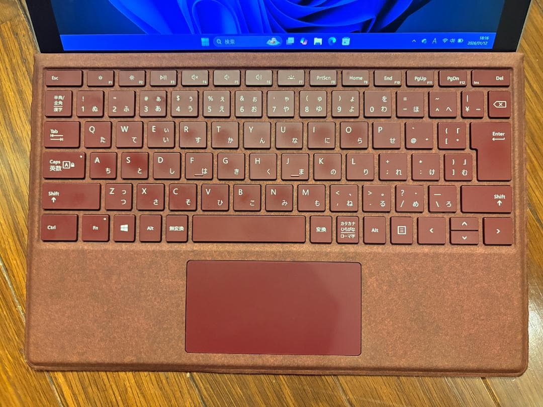 Microsoft Surface Pro 7 バーガンディタイプカバー付