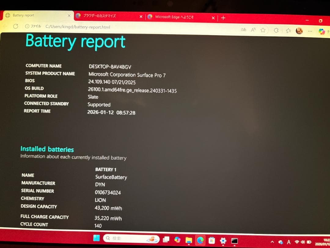 Microsoft Surface Pro 7 バーガンディタイプカバー付