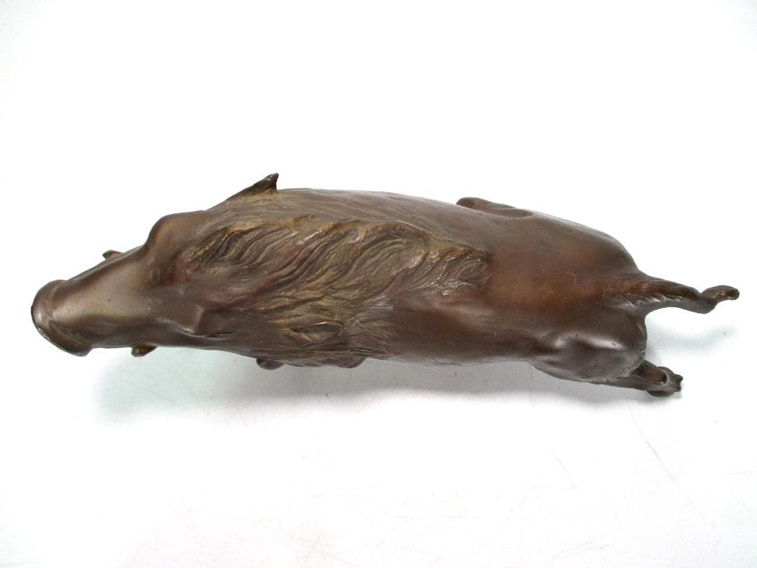 ブロンズ像 鋳銅 猪像 雅車 作 無病息災 子孫繁栄 縁起物 置物 いのしし