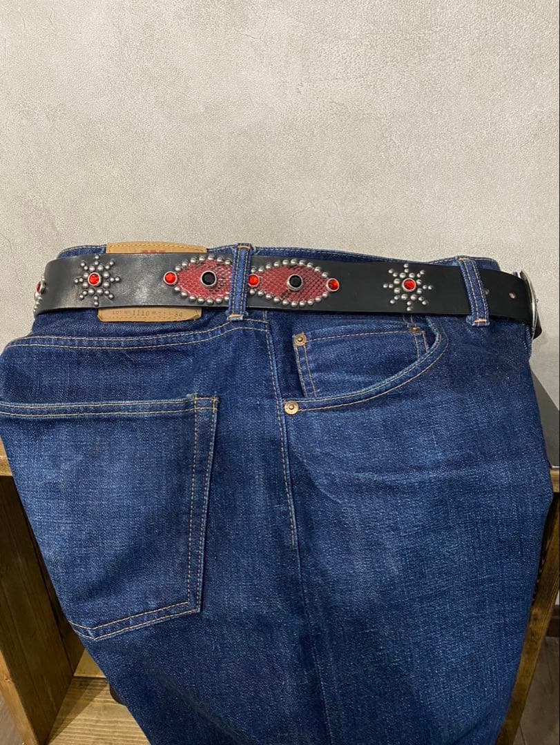 Takee  012 本革 W36 スタッズ ベルト ビンテージ