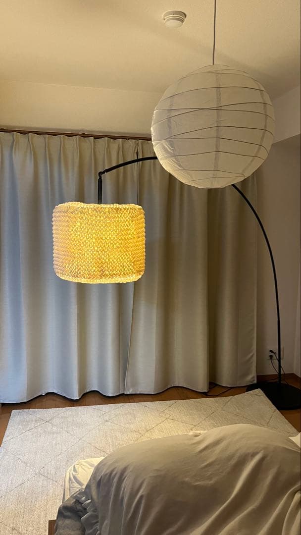 アーチ型フロアスタンド ikea skaftet lergryn