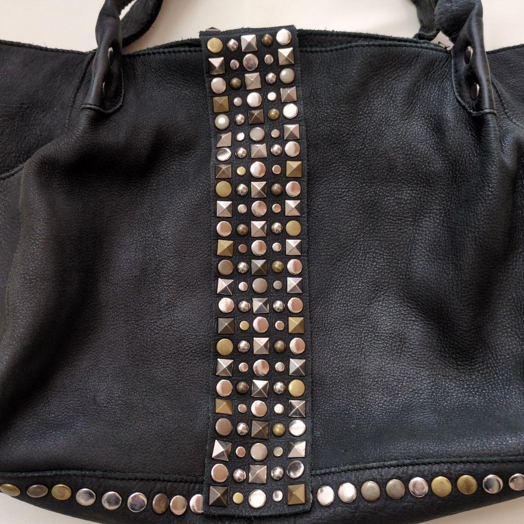 TRES トレ　レザーバッグ スタッズ レザー ハンドバッグ　Y2K 希少　人気