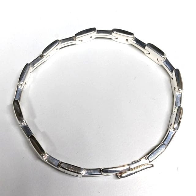 極美 新品仕上げ グッチ Hリンク ブレスレット シルバー 925 ヴィンテージ