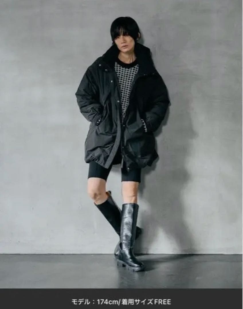 ほぼ未使用【完売品】エアサーマルマルチWAYロングコート　ブラック　撥水加工