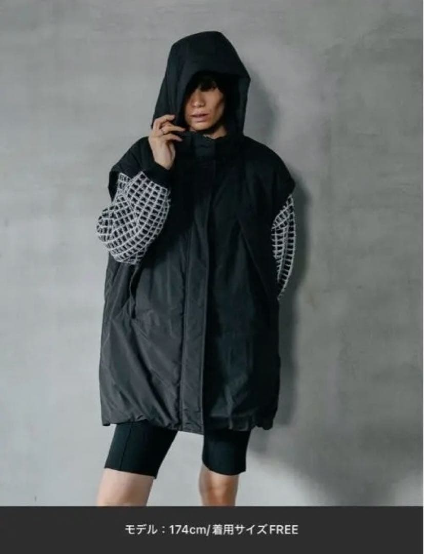 ほぼ未使用【完売品】エアサーマルマルチWAYロングコート　ブラック　撥水加工