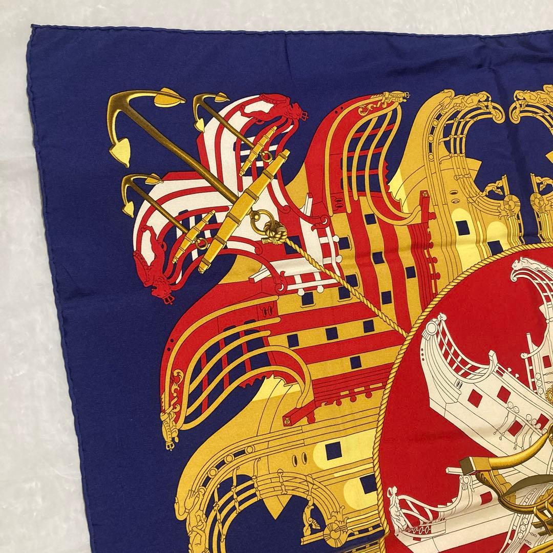 HERMES エルメス スカーフカレ90 ★PROUES 船首像