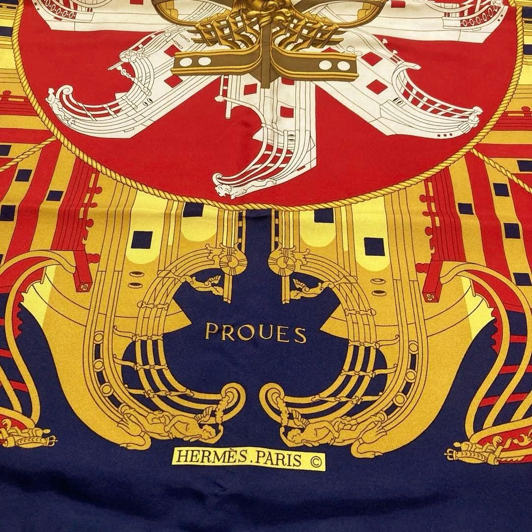 HERMES エルメス スカーフカレ90 ★PROUES 船首像