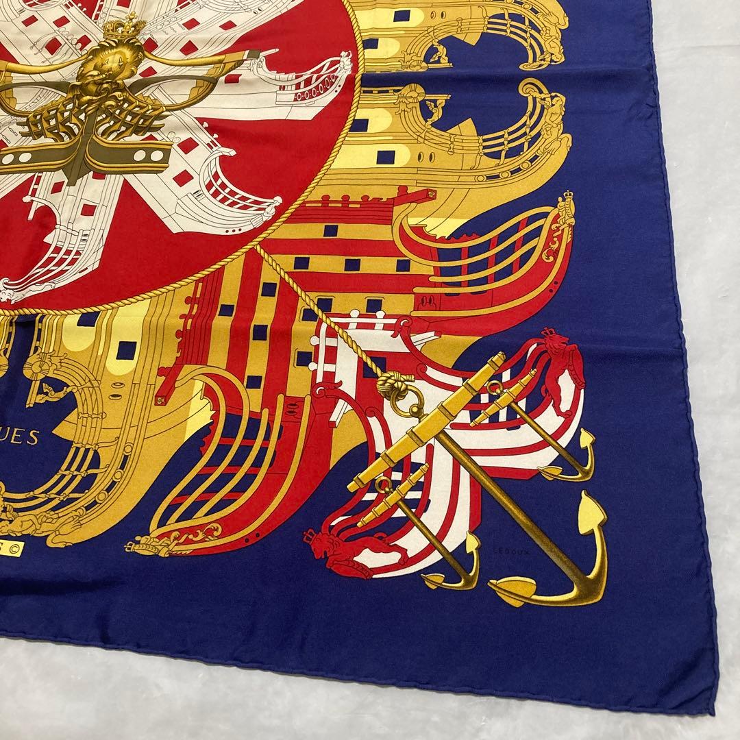 HERMES エルメス スカーフカレ90 ★PROUES 船首像