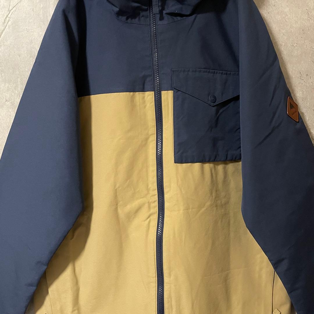 BURTONバートンスノーボードジャケットスキーウェアパーカー紺ネイビーベージュ