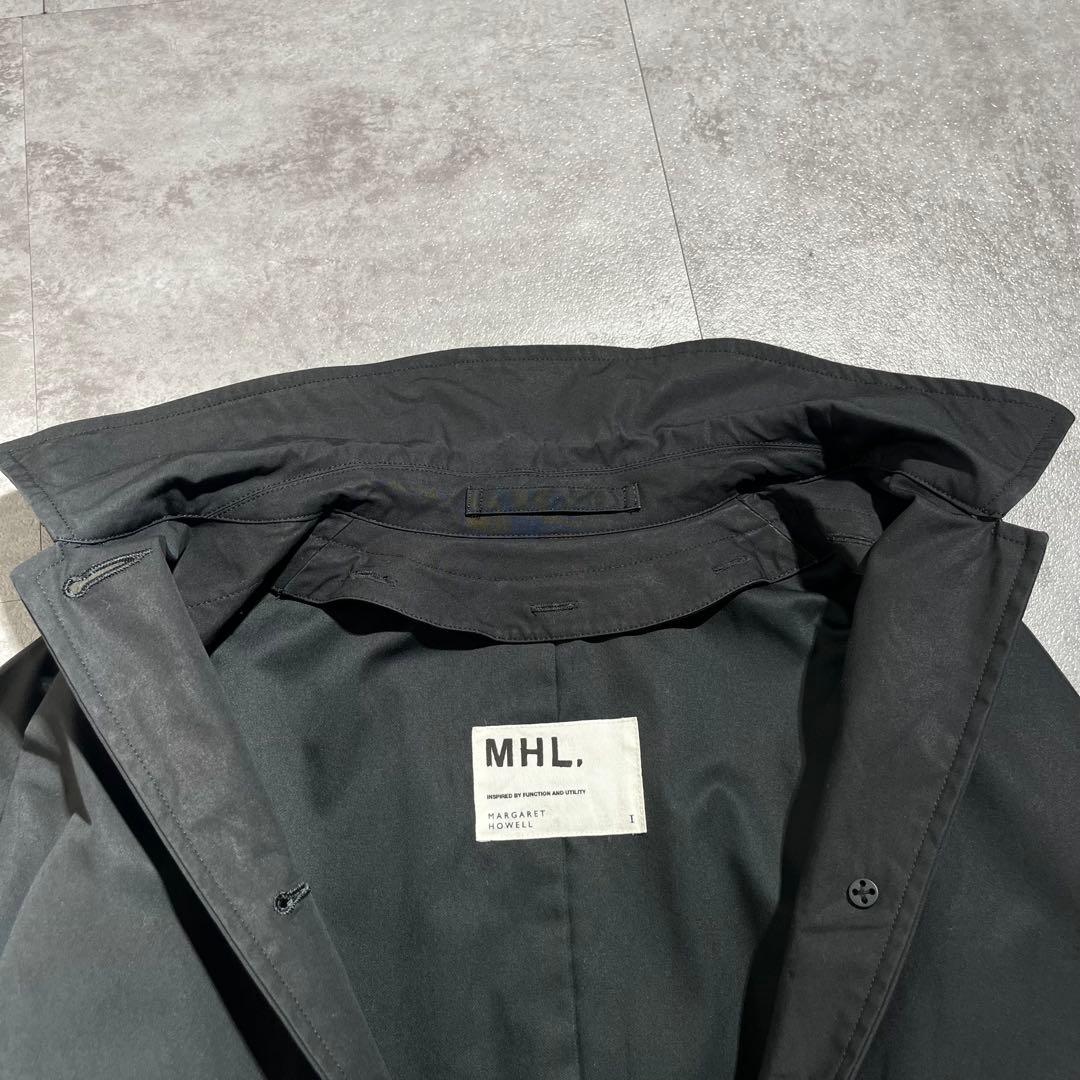 MHL. ダウンライナー付ステンカラーコート ロング丈 ブラック Ⅰ