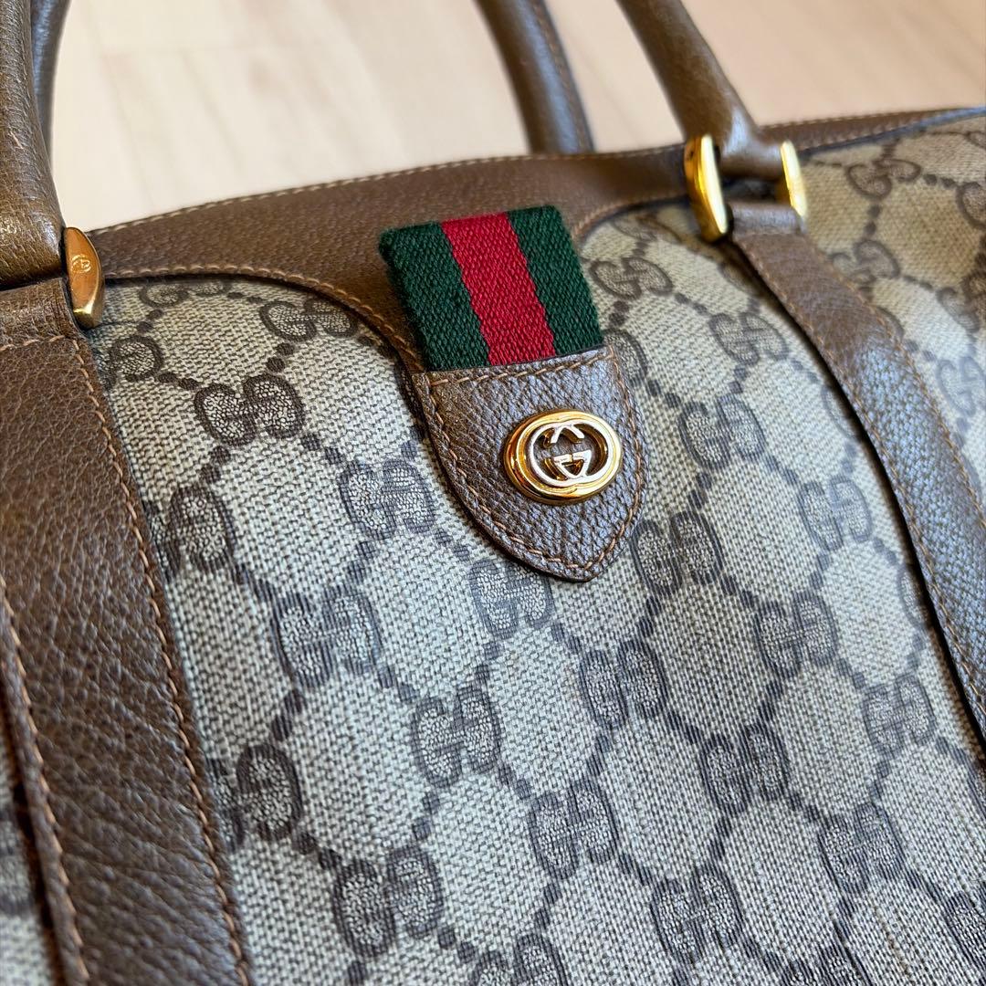 OLD GUCCI ミニボストンバッグ シェリーライン
