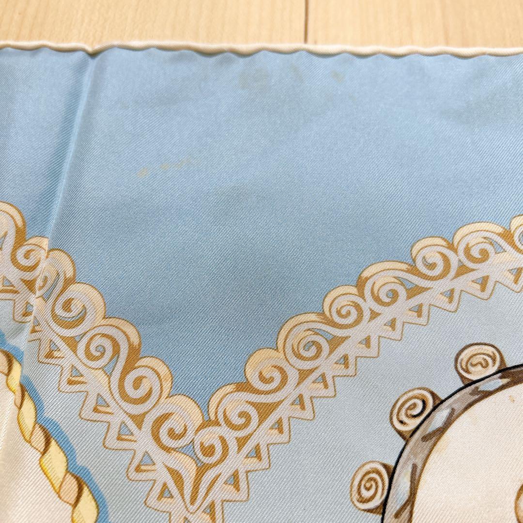 【タグあり】HERMÈS エルメス カレ90 パプロール 馬車と貴族 シミあり