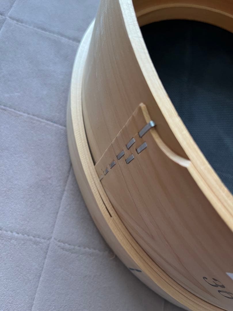 木製　円形　メッシュふるい 36cm 裏こし器