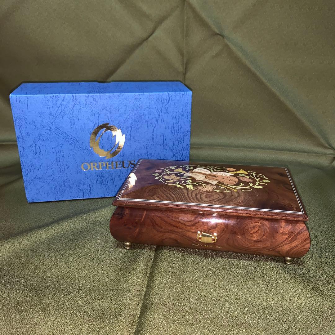 【美品!】オルフェウス シリンダー式オルゴール 30弁 共箱付 そばにいて