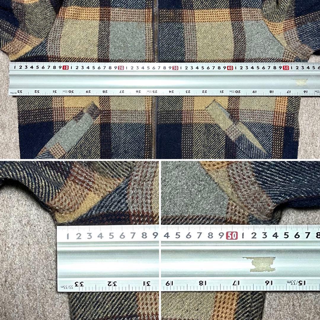 Lee ウールジャケット ジップアップ チェック柄 タロン USA製 70s