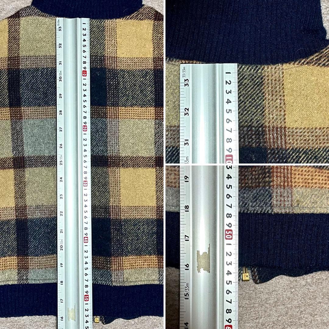 Lee ウールジャケット ジップアップ チェック柄 タロン USA製 70s