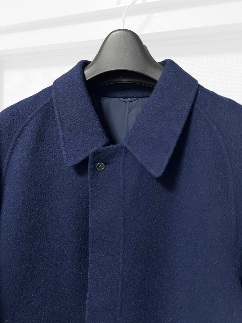 AGNONA カシミヤ100% ステンカラーコート ロイヤルブルー