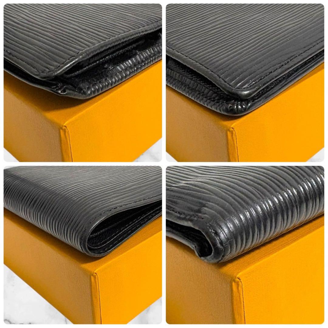 美品✨ LOUIS VUITTON ポルトフォイユマルコ　エピ　黒　二つ折り財布
