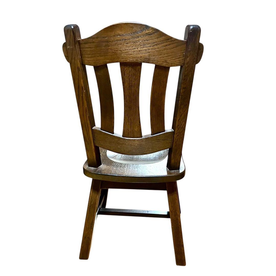 起立木工 ダイニングチェア② オーク無垢 木製 椅子 カントリー風 ビンテージ