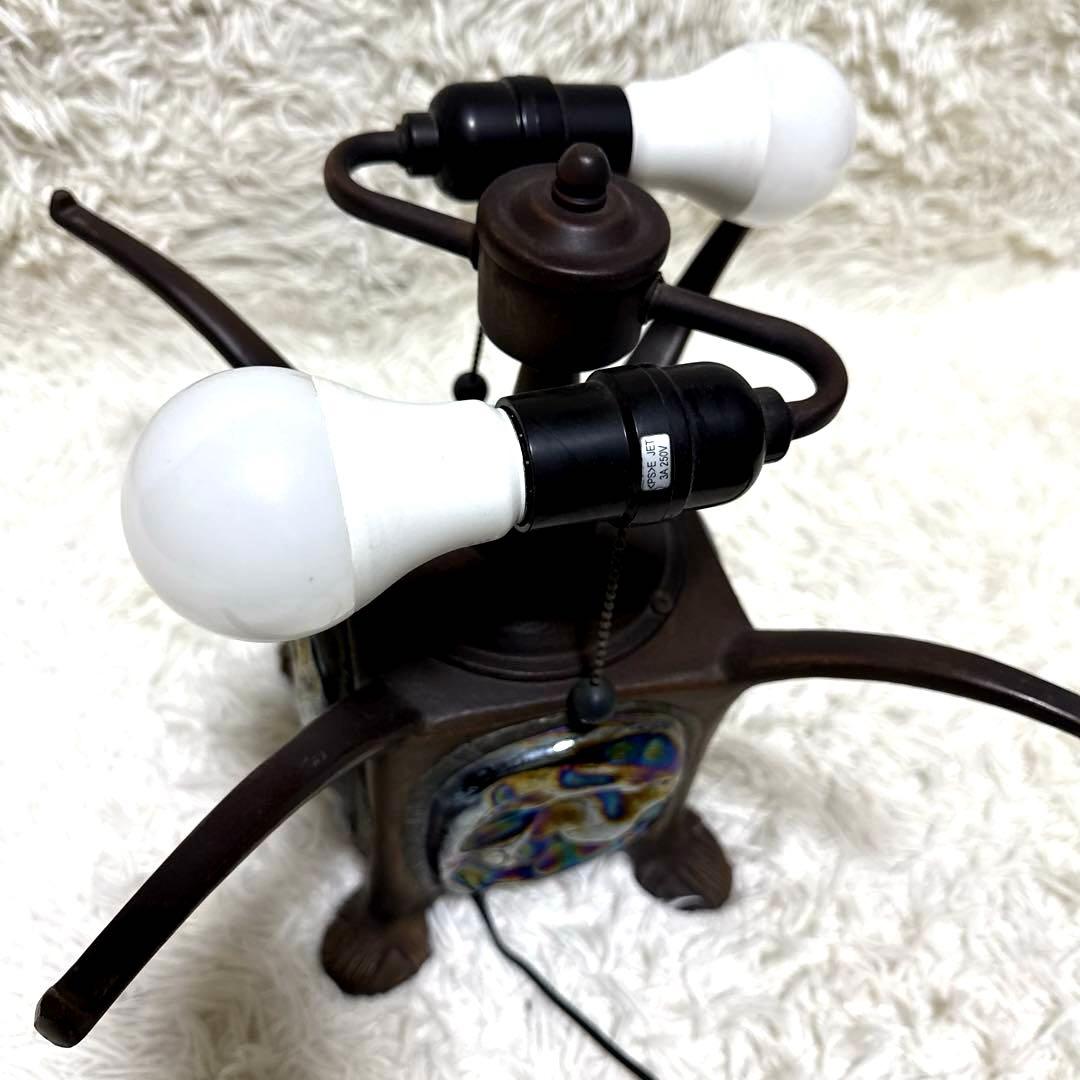 ドラゴンフライ　スタンド照明　アンティーク　レトロ　　ステンドグラス