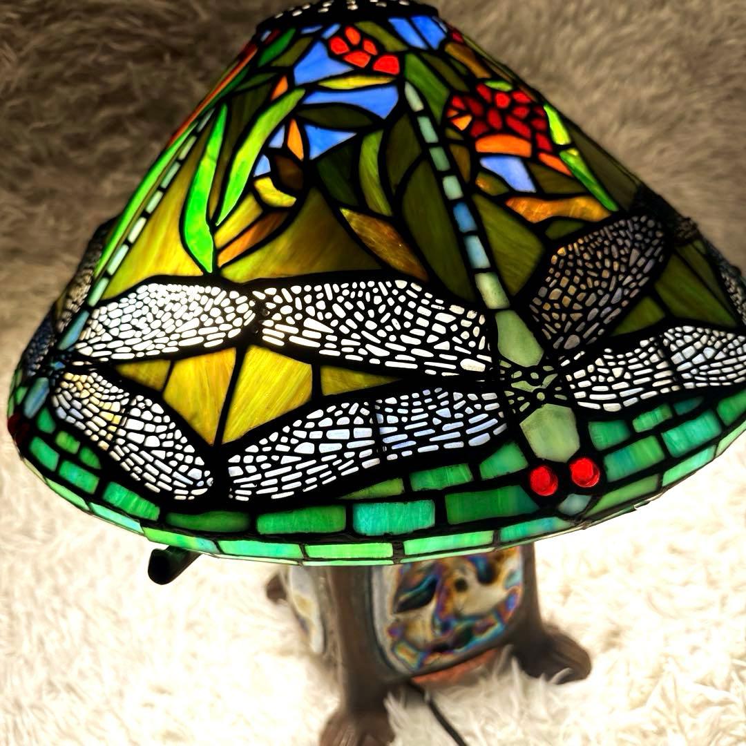 ドラゴンフライ　スタンド照明　アンティーク　レトロ　　ステンドグラス