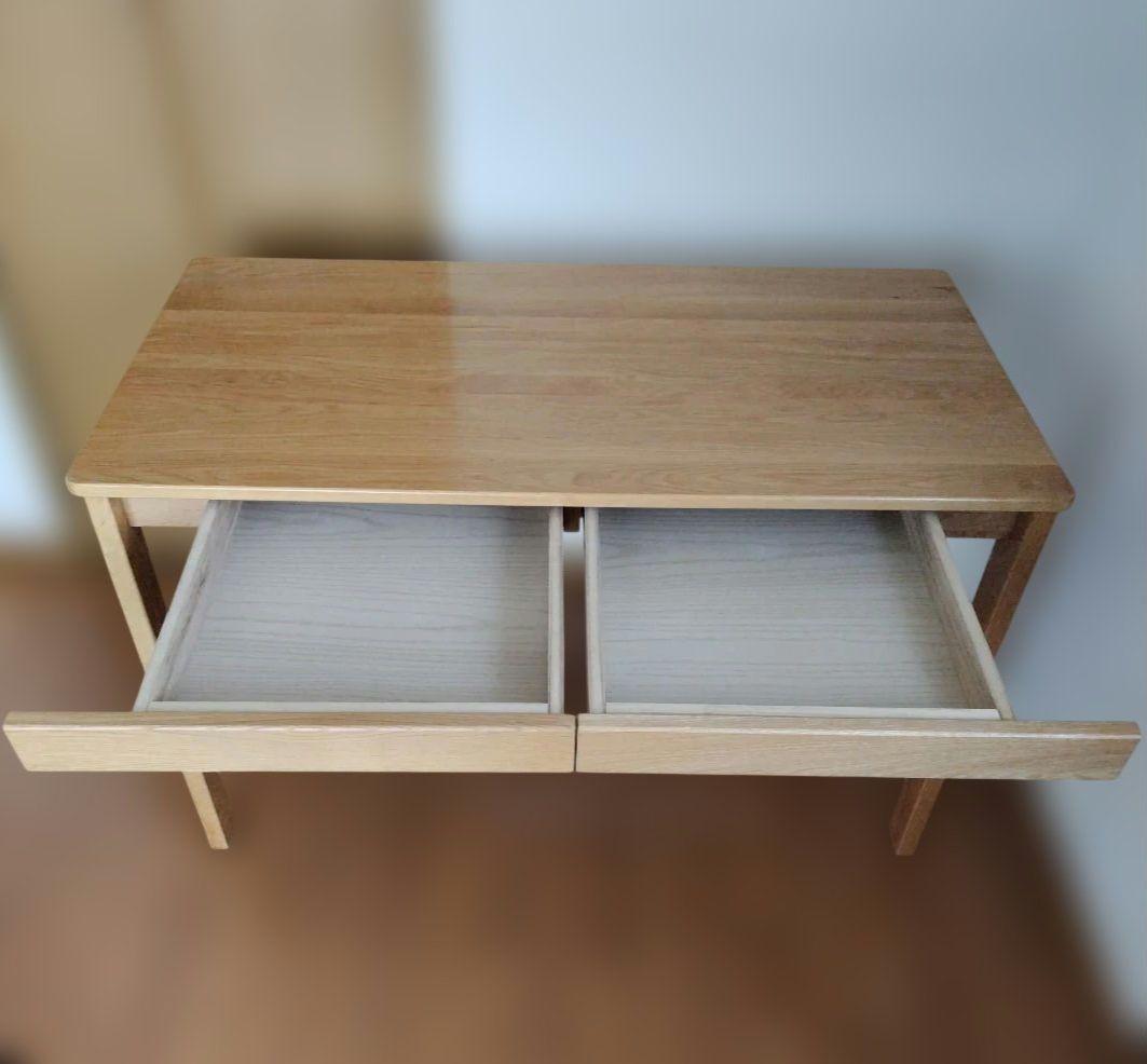 無印良品　オーク無垢材　デスク　机