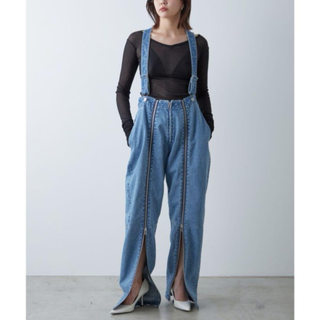 GALLARDA GALANTE 【PEAS】デニムフライトパンツ サスペンダー