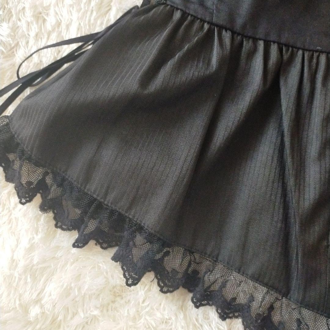 BLACK PEACE NOW　希少　美品　編み上げ　パフスリーブ　ブラック