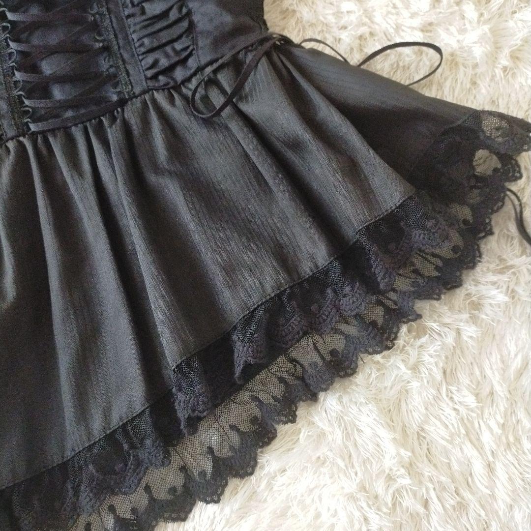 BLACK PEACE NOW　希少　美品　編み上げ　パフスリーブ　ブラック