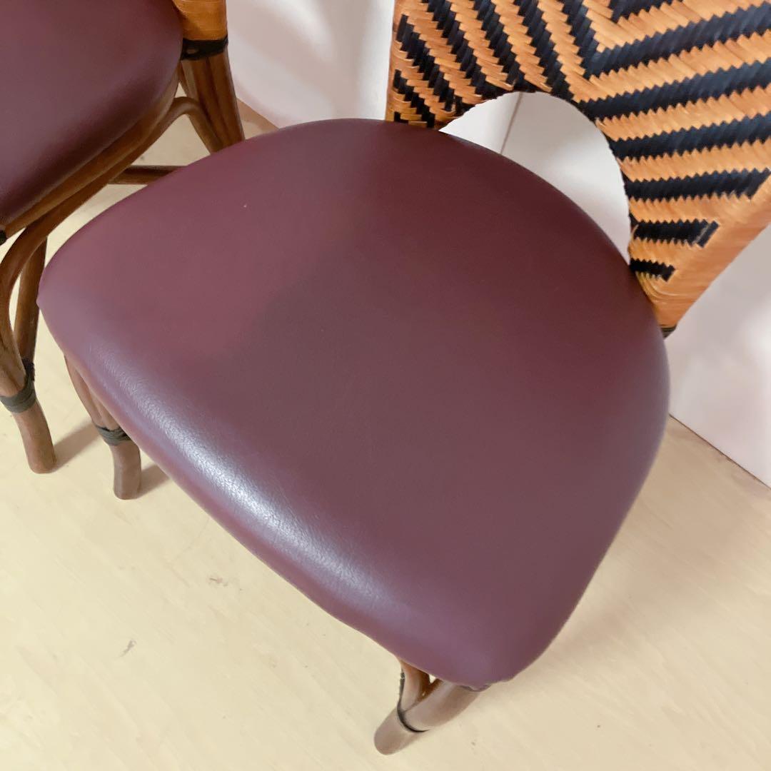 CRES ベントウッドチェア　ダイニングチェア　曲げ木　ラタン　2脚セット