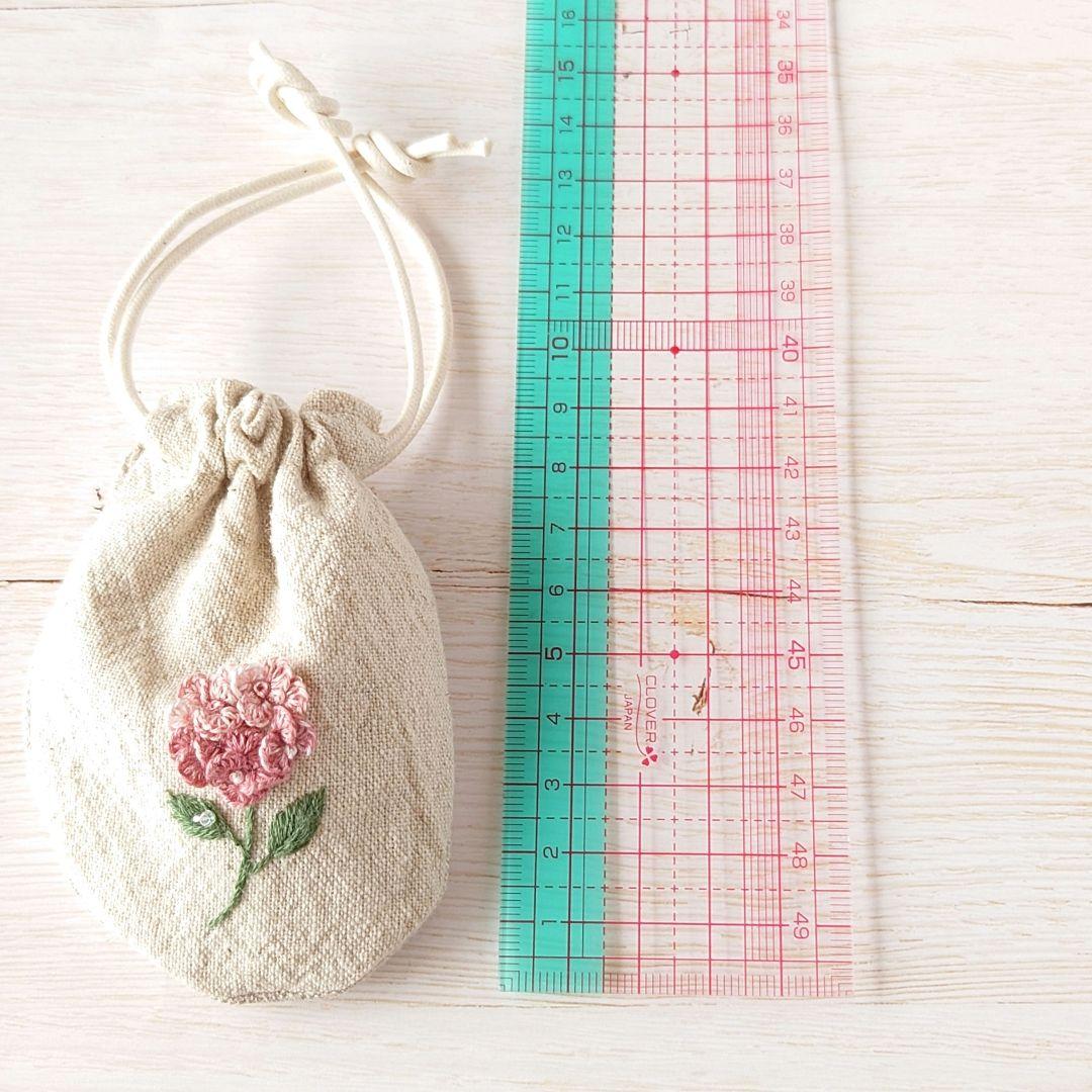 ちっちゃな巾着サシェ／詰替タイプ【紫陽花ピンク】