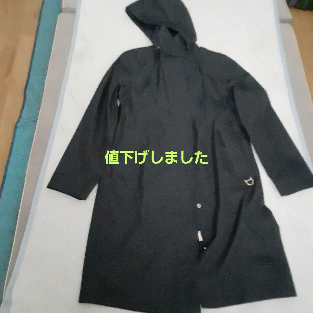 AIGLE フード付き黒コート