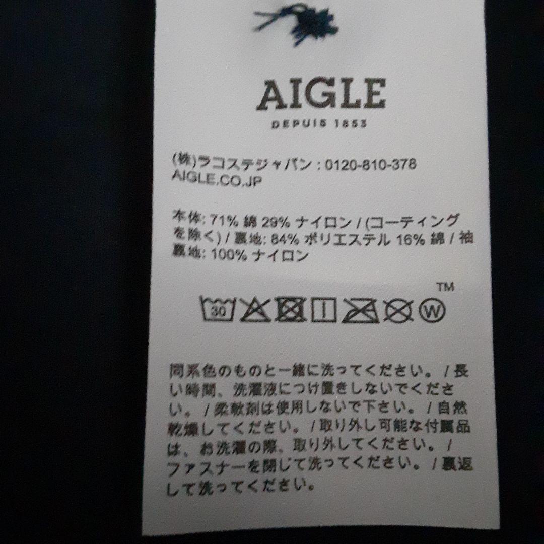 AIGLE フード付き黒コート