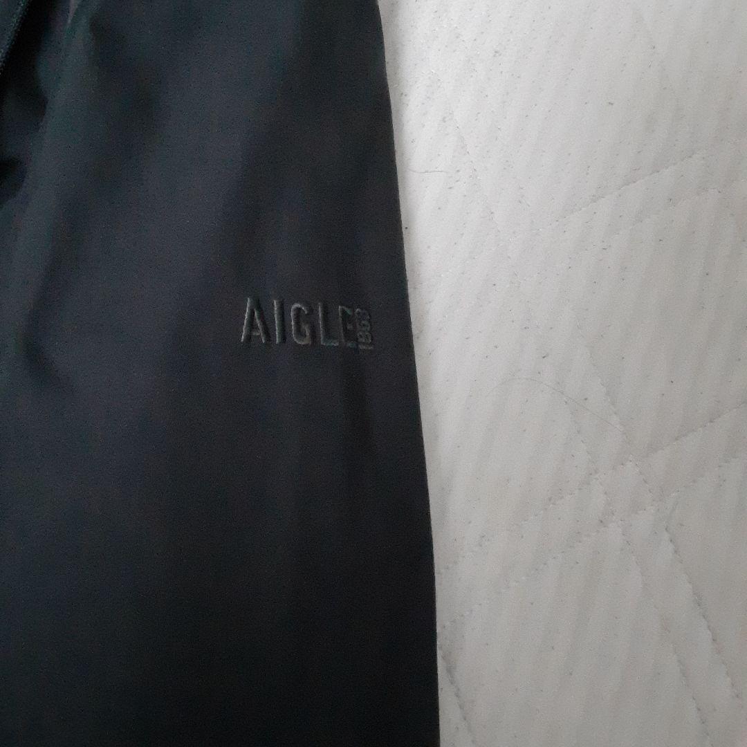 AIGLE フード付き黒コート