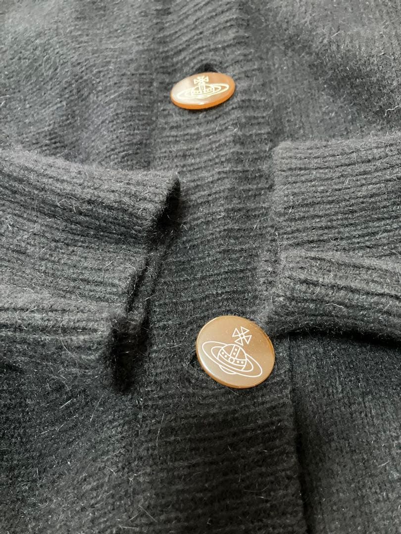 ヴィヴィアンウエストウッドレッドレーベル　変形ニットカーディガン　アシンメトリー