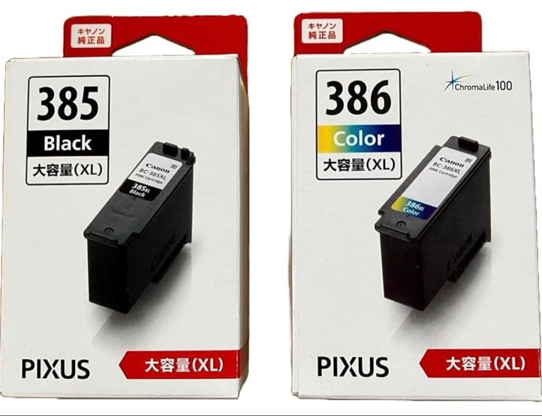 プリンター様お取り引きPIXUS インクカートリッジ 385 386 XL4個