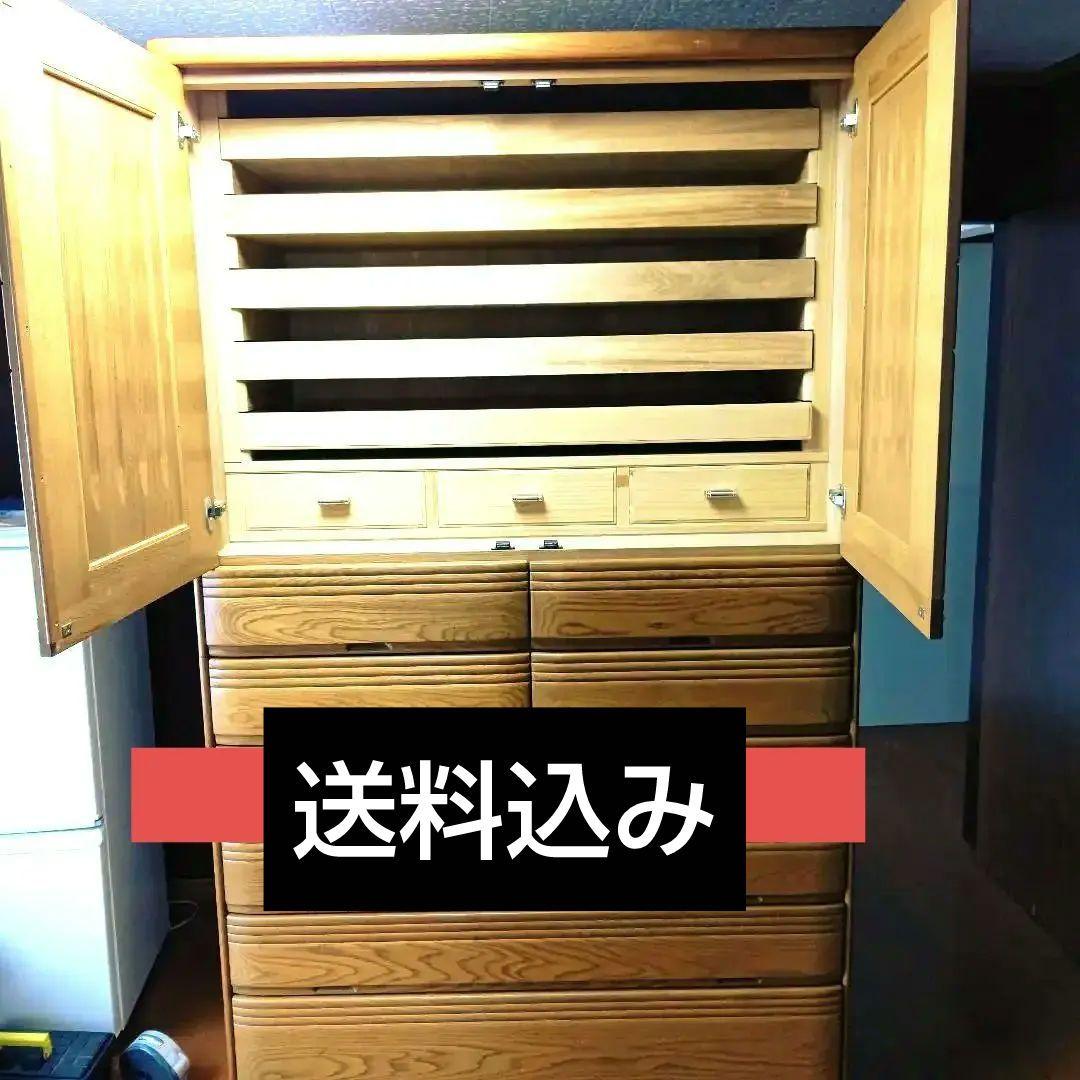 府中家具和箪笥　全面天然ナラ材　内側総桐