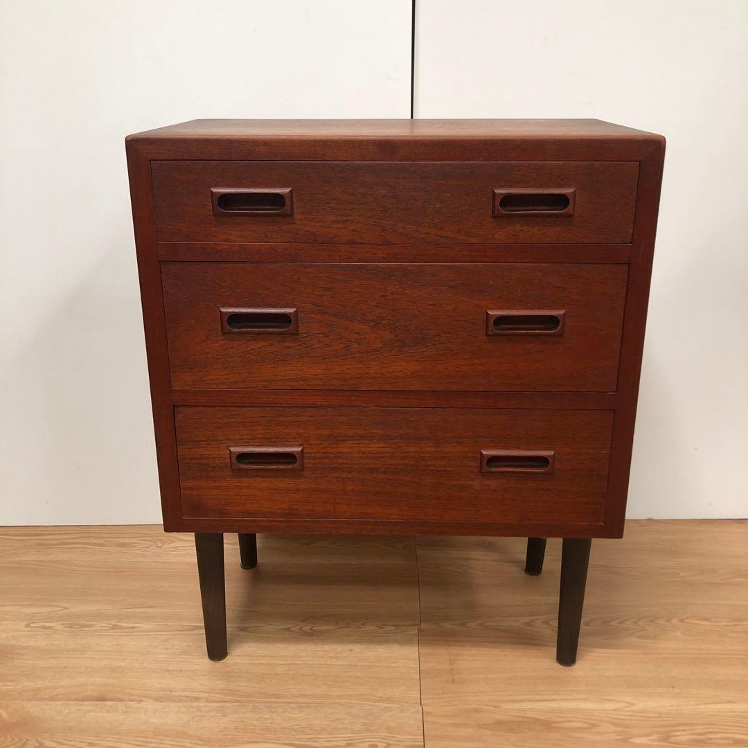 F143  3段スモールチェスト　北欧ヴィンテージ