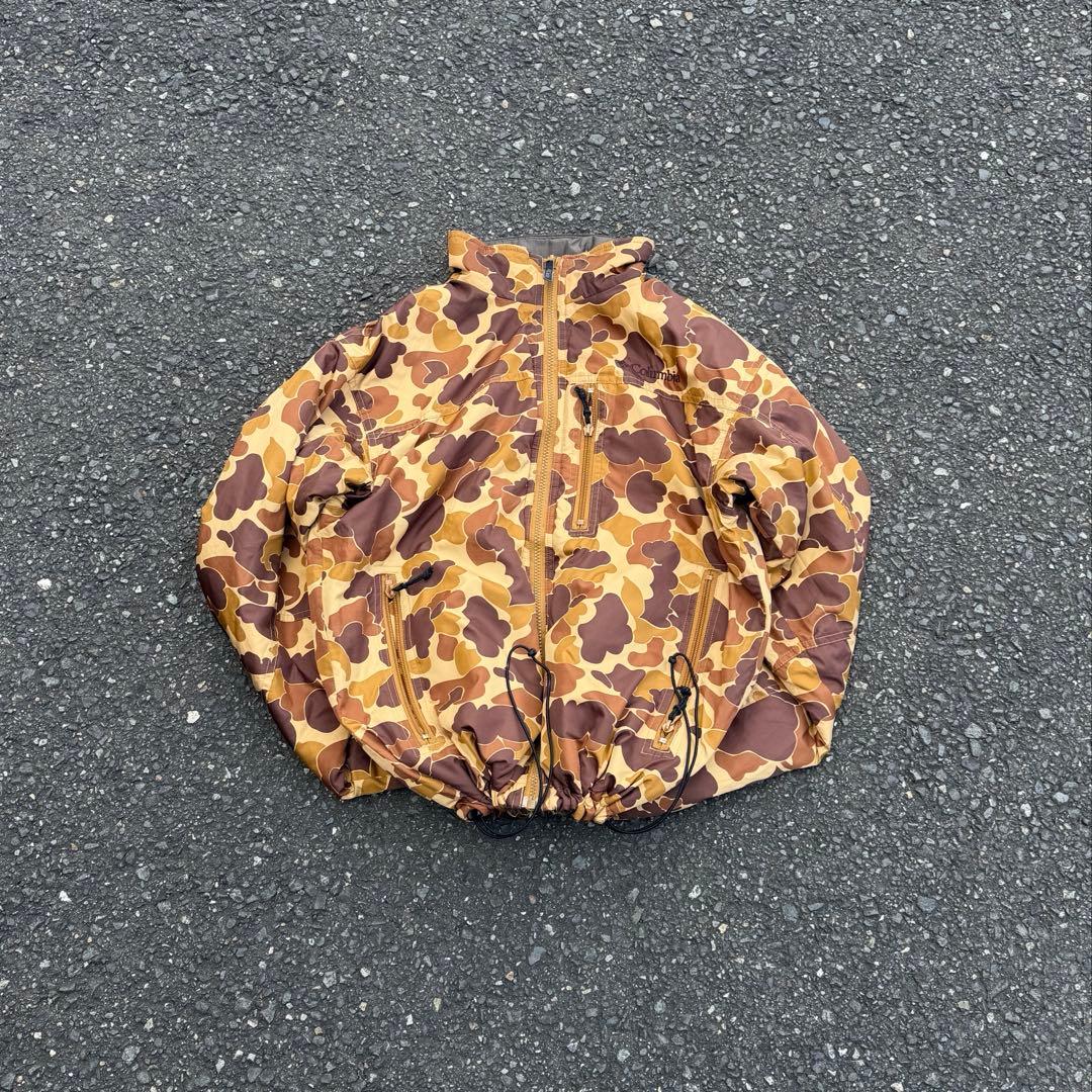 90's コロンビア リバーシブル プリマロフト ジャケット カモ 迷彩 テック